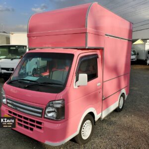 ID:73＠R.5(2023)年 スズキ キャリイ KC キッチンカー 移動販売車4WD ピンク 走行26,007kmキッチンbox未使用、シンク給排水タンク、フードトラック