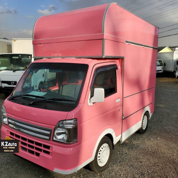 ID:73＠R.5(2023)年 スズキ キャリイ KC キッチンカー 移動販売車4WD ピンク 走行26,007km
